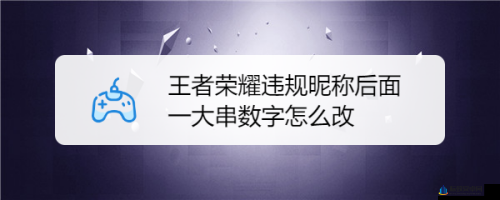 王者违规昵称如何设置？