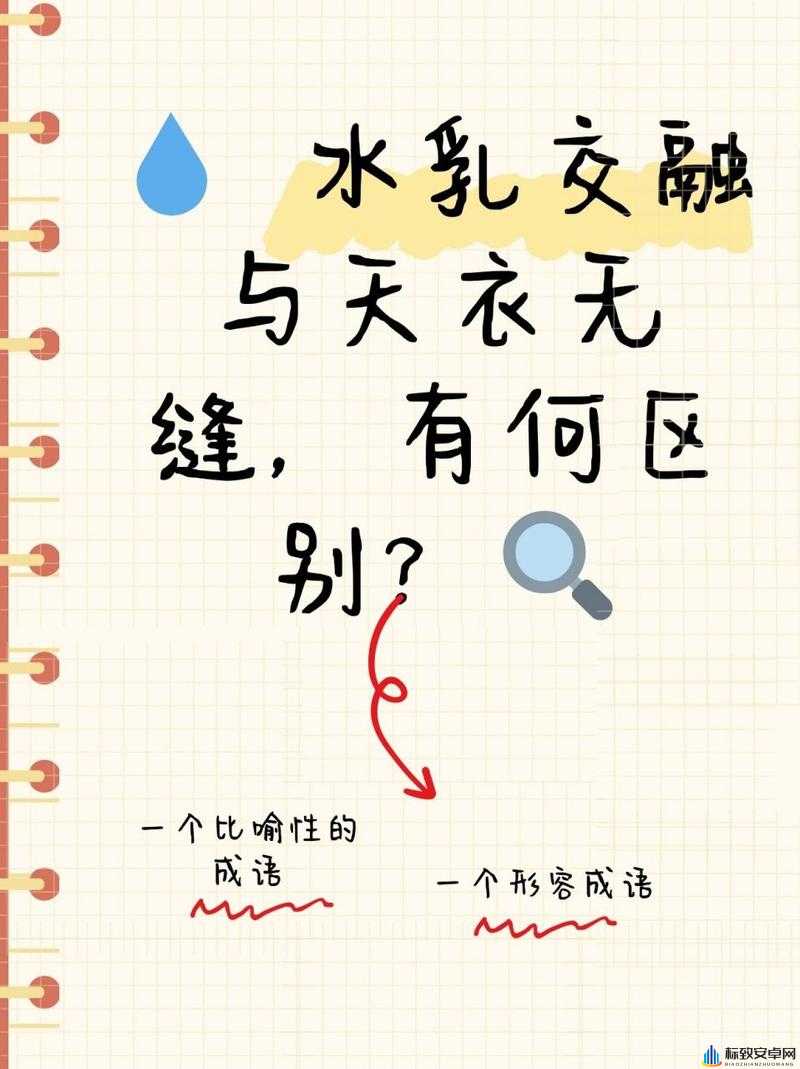 水乳交融天衣无缝的区别：深度剖析