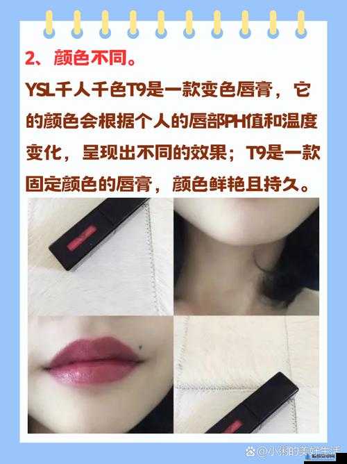 ysl 千人千色 t9 和 t9 的区别